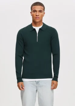 The Sting Half zip gebreide polo<Heren Truien En Vesten|Polo's