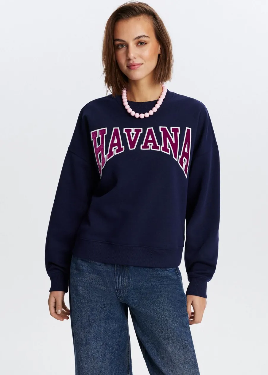 The Sting Havana velvet sweater<DAMES Sweaters En Hoodies