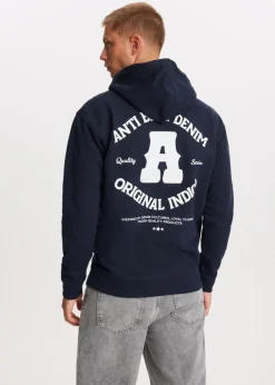 The Sting Hoodie met indigo tekstprint<Heren Sweaters En Hoodies