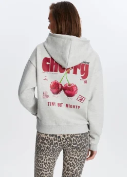 The Sting Hoodie met kersenprint<DAMES Sweaters En Hoodies