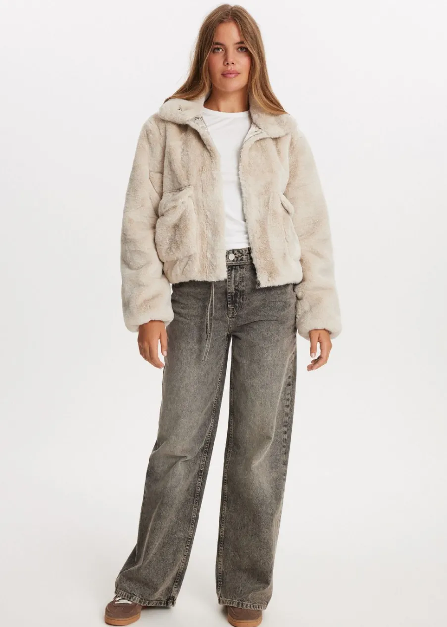 The Sting Korte faux fur jas<DAMES Jassen