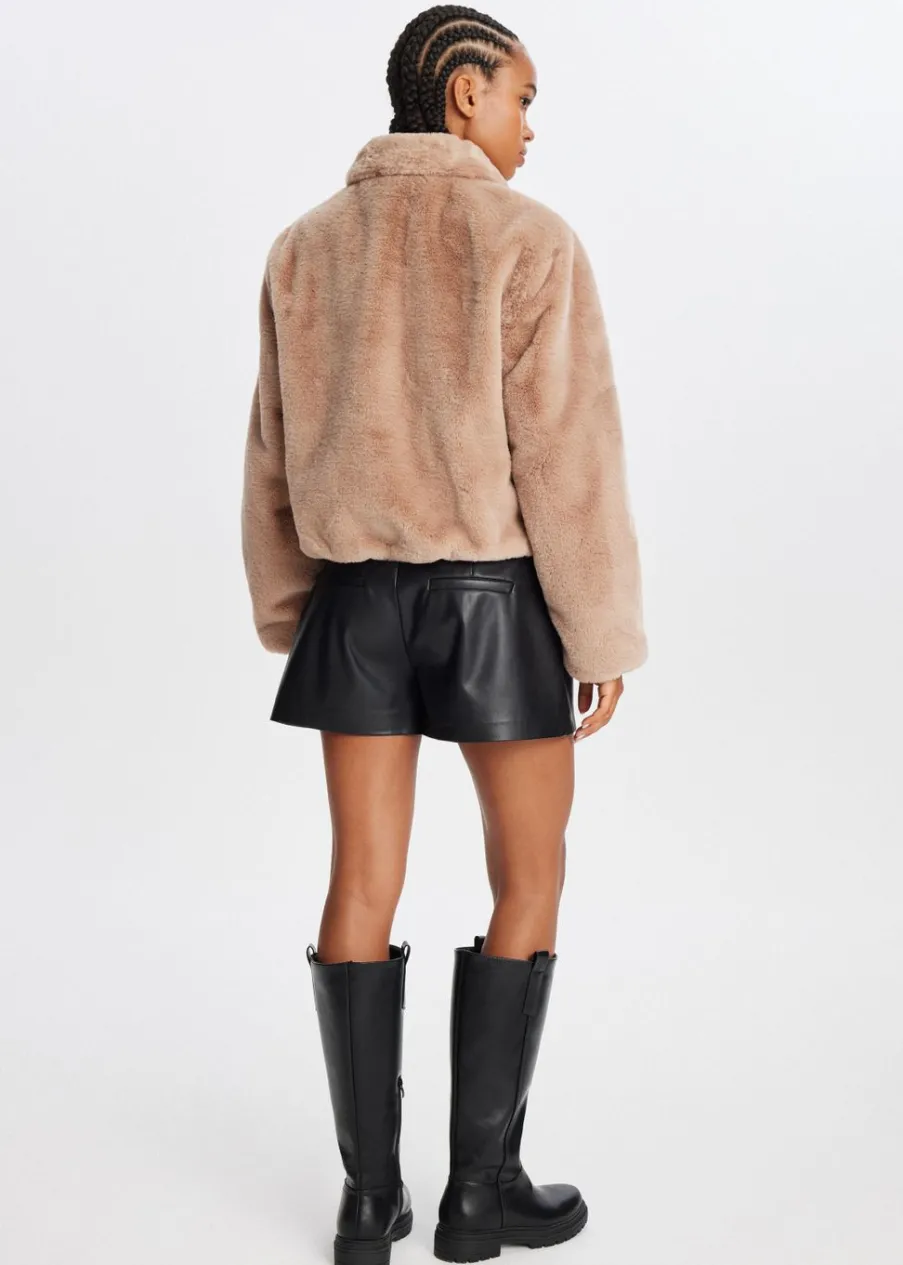 The Sting Korte faux fur jas<DAMES Jassen