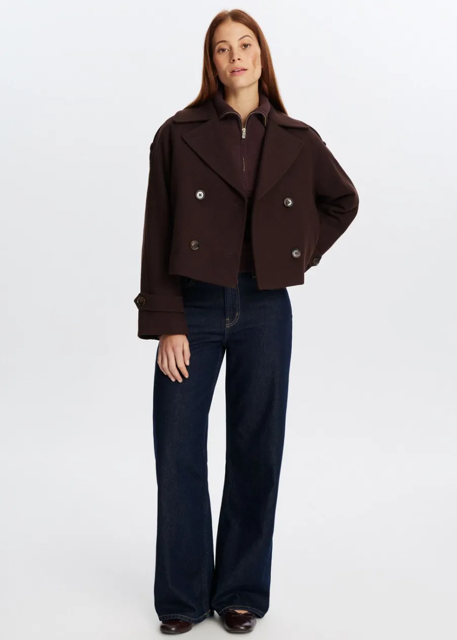 The Sting Korte wolmix jas<DAMES Jassen