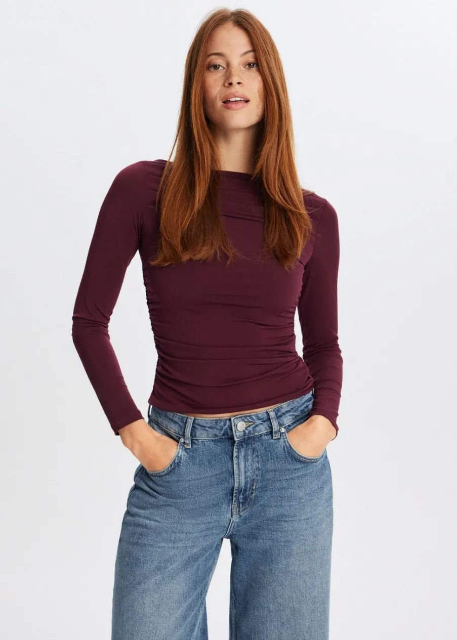 The Sting Lange mouwen top met plooien<DAMES Tops