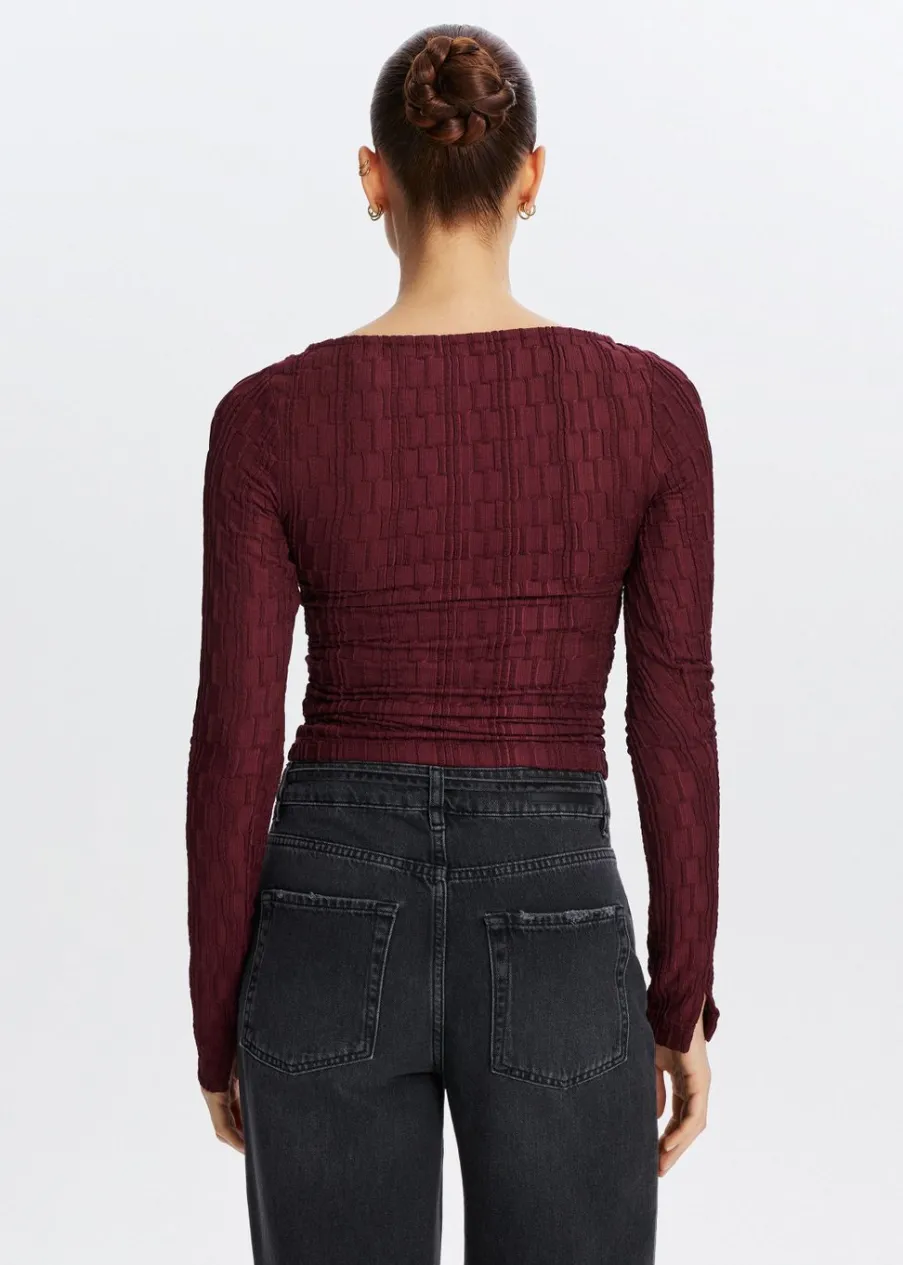 The Sting Lange mouwen top met structuur<DAMES Tops