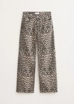 The Sting Leopard wide leg jeans<DAMES Jeans