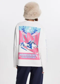 The Sting Longsleeve met ski print<DAMES T-Shirts