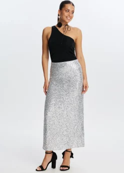 The Sting Maxi rok met pailletten<DAMES Rokken