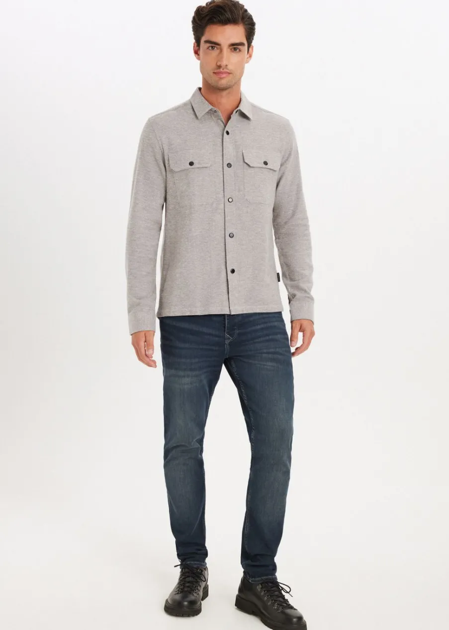 The Sting Melange overshirt<Heren Overshirts