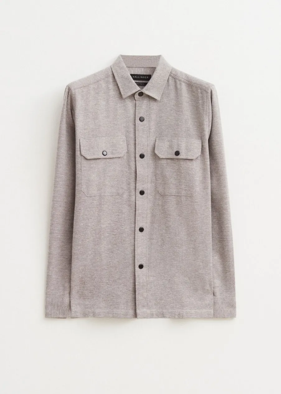 The Sting Melange overshirt<Heren Overshirts