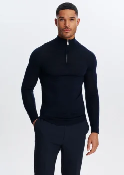 The Sting Merinowol half zip trui<Heren Truien En Vesten