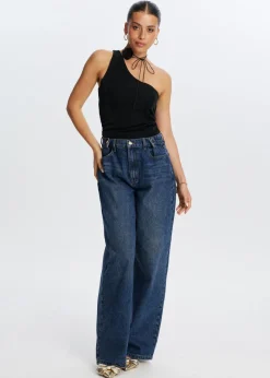 The Sting One shoulder glitter top<DAMES Tops