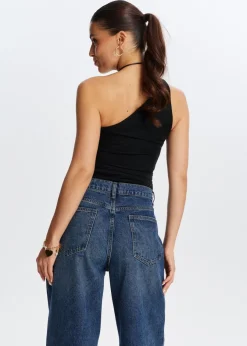 The Sting One shoulder glitter top<DAMES Tops