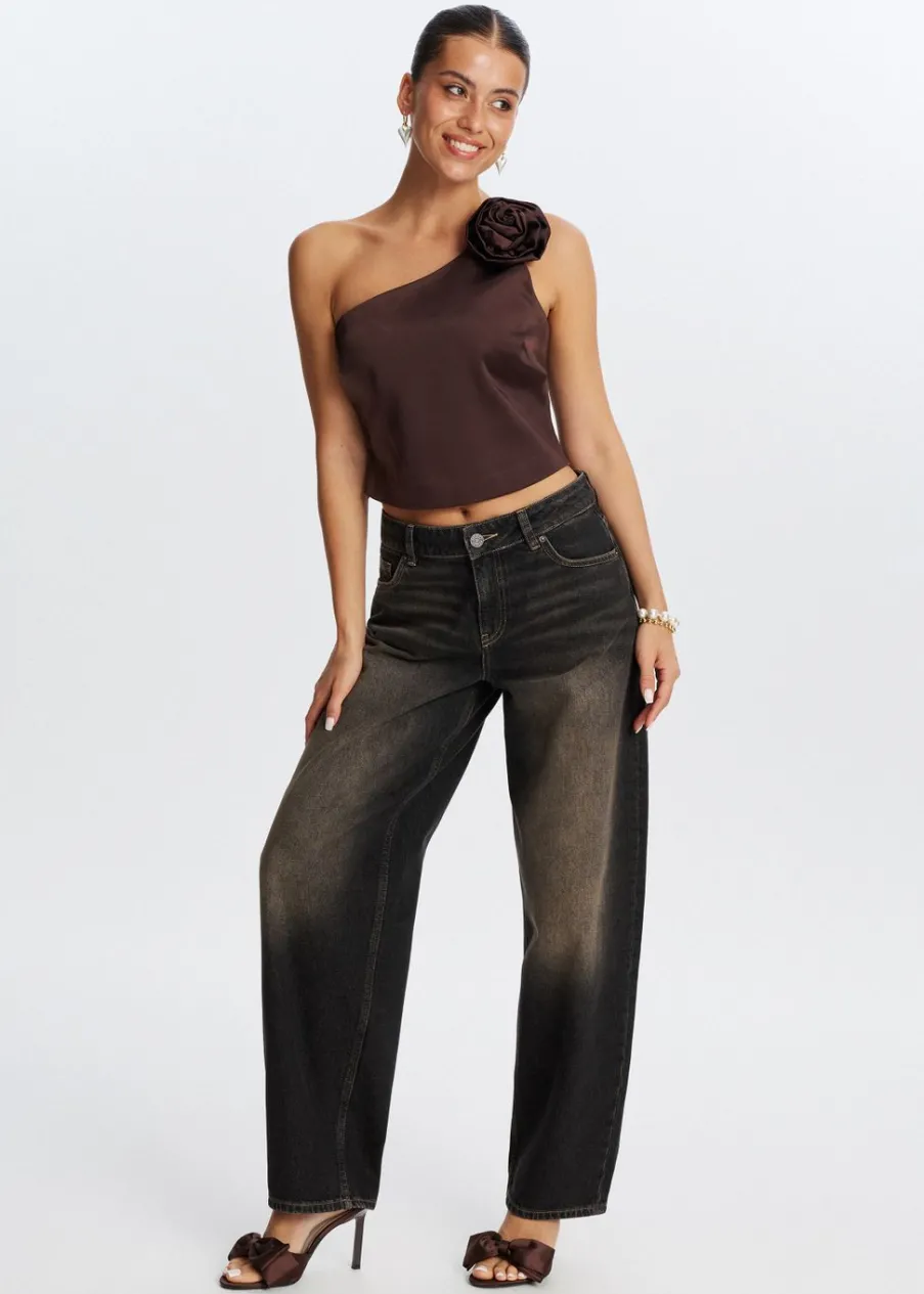 The Sting One shoulder top met roos<DAMES Tops