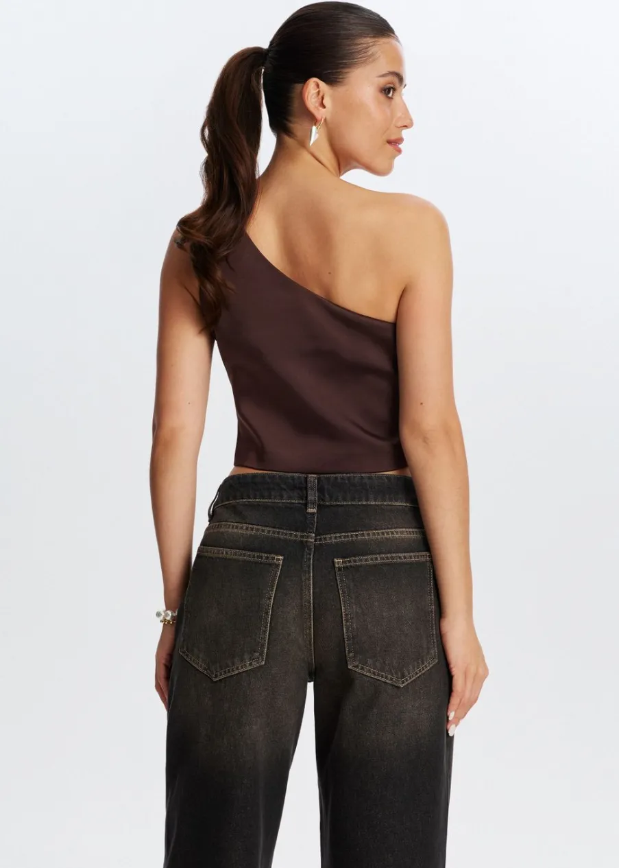 The Sting One shoulder top met roos<DAMES Tops