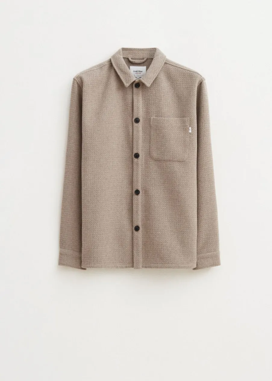 The Sting Overshirt met structuur<Heren Overshirts