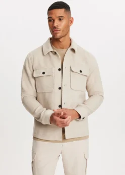 The Sting Overshirt met visgraatdetail<Heren Overshirts