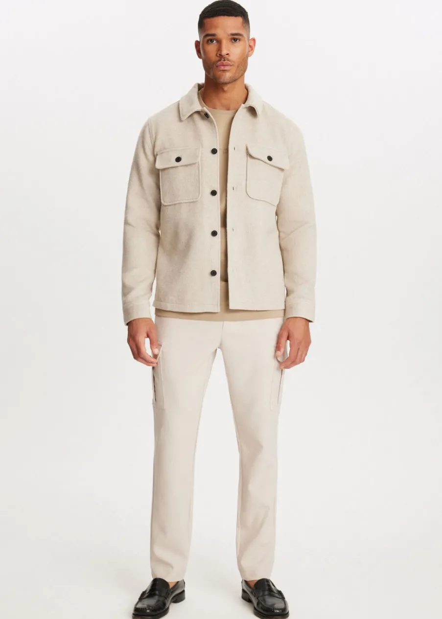 The Sting Overshirt met visgraatdetail<Heren Overshirts