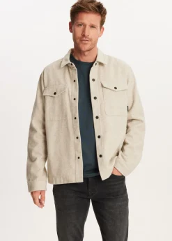 The Sting Overshirt van wolmix<Heren Overshirts