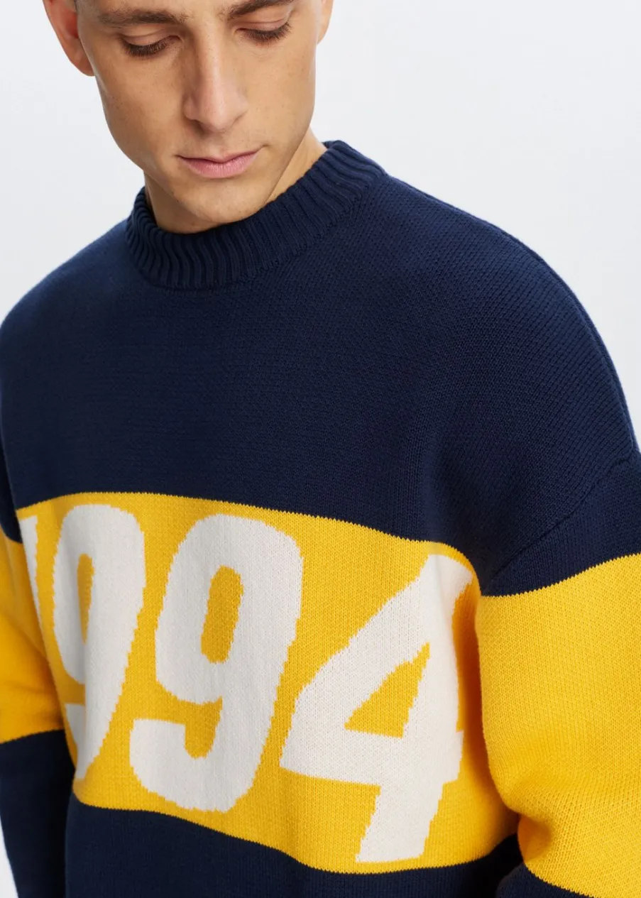 The Sting Oversized colorblok trui<Heren Truien En Vesten