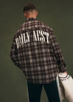 The Sting Oversized overshirt met merk<Heren Overshirts