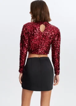 The Sting Pailletten top met lange mouwen<DAMES Tops