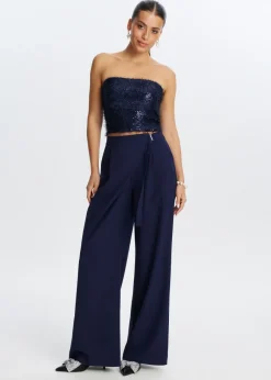 The Sting Pantalon overlap detail<DAMES Broeken