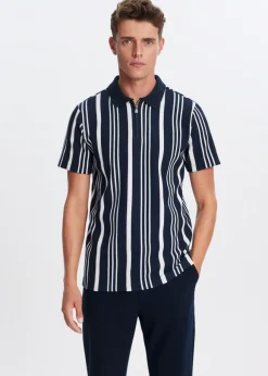 The Sting Polo half zip gestreept<Heren Polo's|T-Shirts