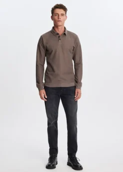 The Sting Polo met rib structuur<Heren Polo's|T-Shirts