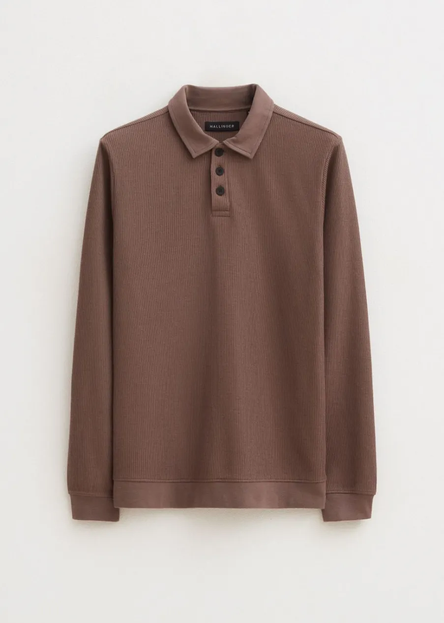 The Sting Polo met rib structuur<Heren Polo's|T-Shirts