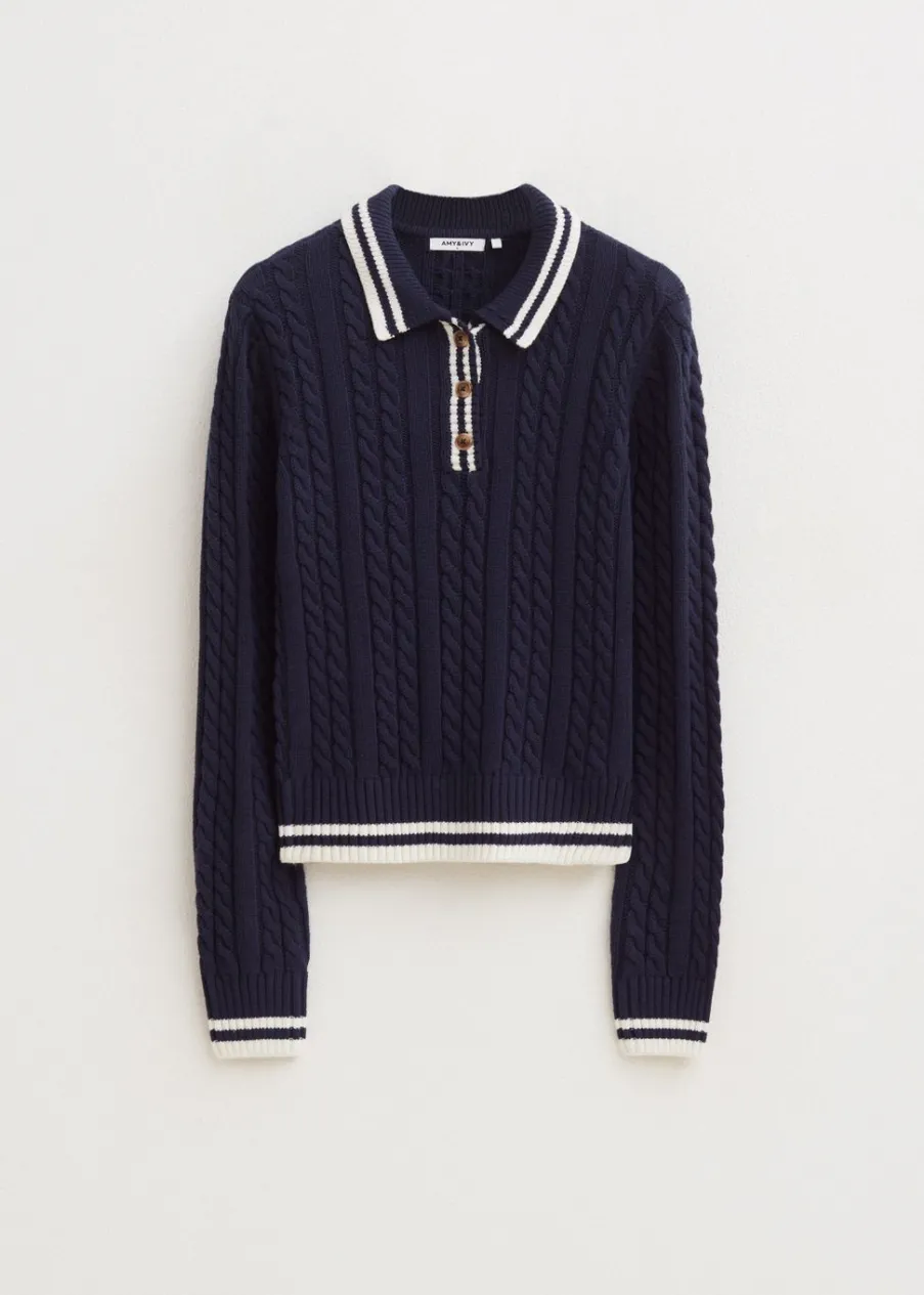 The Sting Polotrui met kabelpatroon<DAMES Truien En Vesten