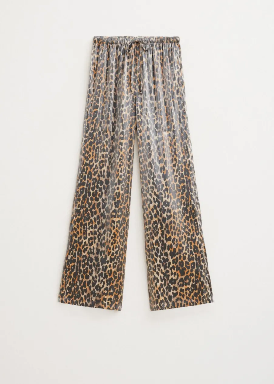 The Sting Satijnen leopard broek<DAMES Broeken