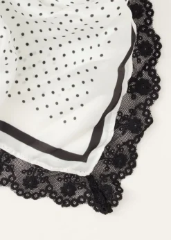 The Sting Satijnen sjaal met stippen<DAMES Sjaals