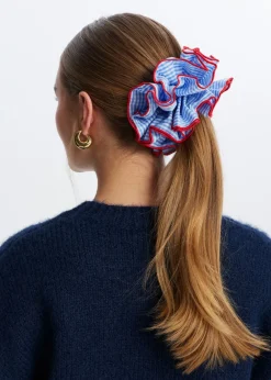 The Sting Scrunchie met ruitpatroon<DAMES Haaraccessoires