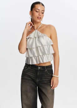The Sting Shiny halter top<DAMES Tops