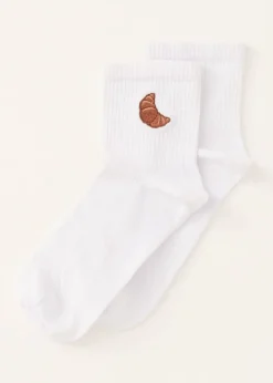 The Sting Sokken met geborduurd croissantje<DAMES Sokken