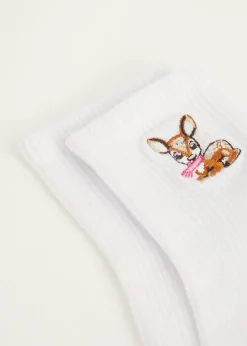 The Sting Sokken met geborduurd hertje<DAMES Sokken