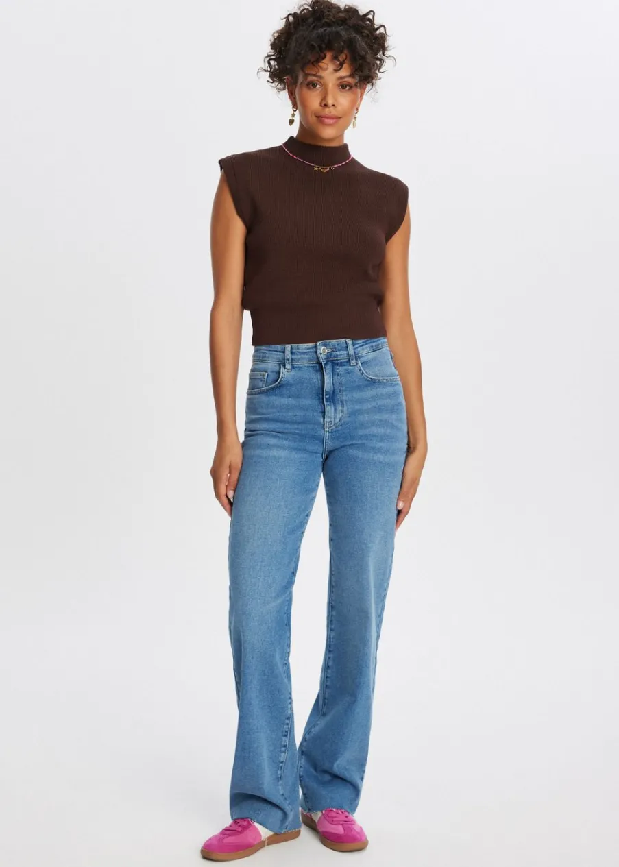 The Sting Spencer met hoge hals<DAMES Truien En Vesten