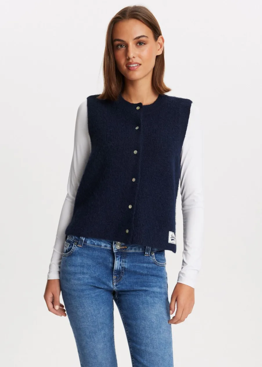 The Sting Spencer met knoopjes<DAMES Truien En Vesten