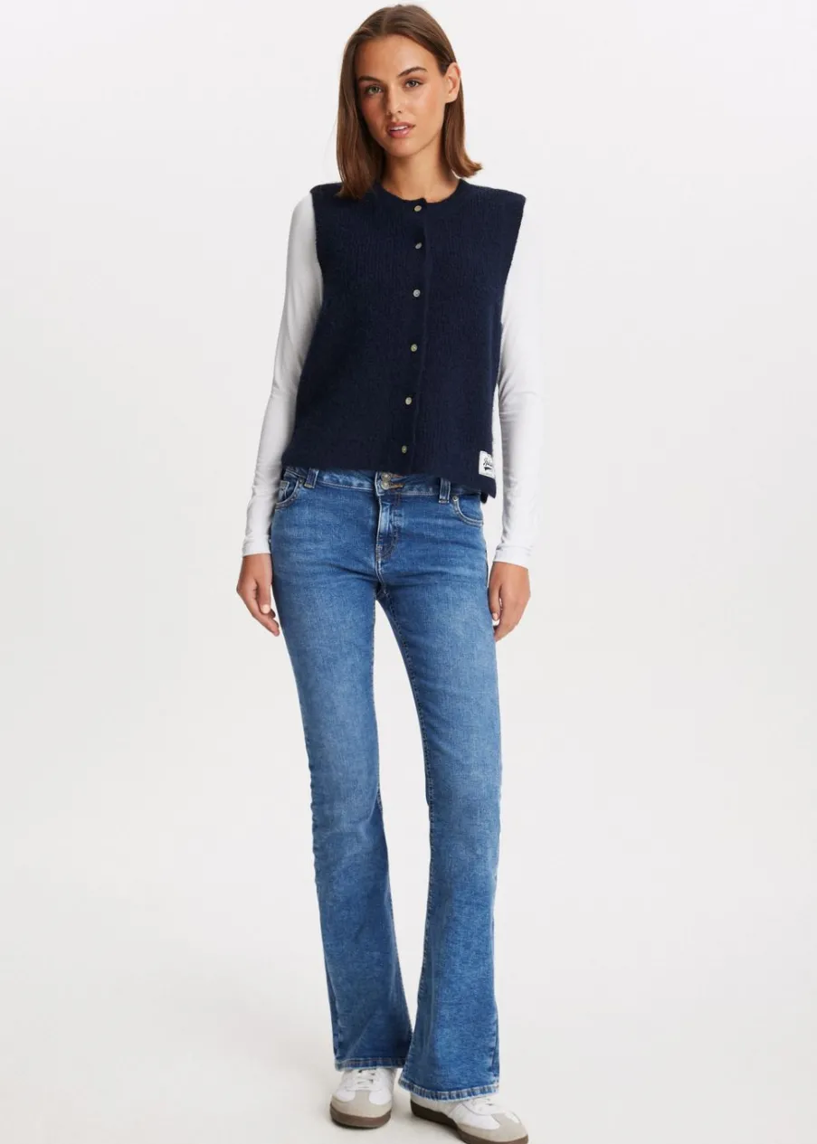 The Sting Spencer met knoopjes<DAMES Truien En Vesten