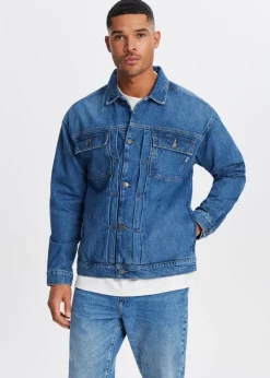 The Sting Spijkerjas met knopen<Heren Jassen