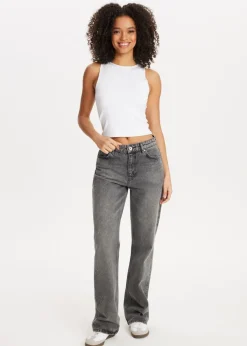 The Sting Straight leg jeans met hartjes<DAMES Basics|Jeans