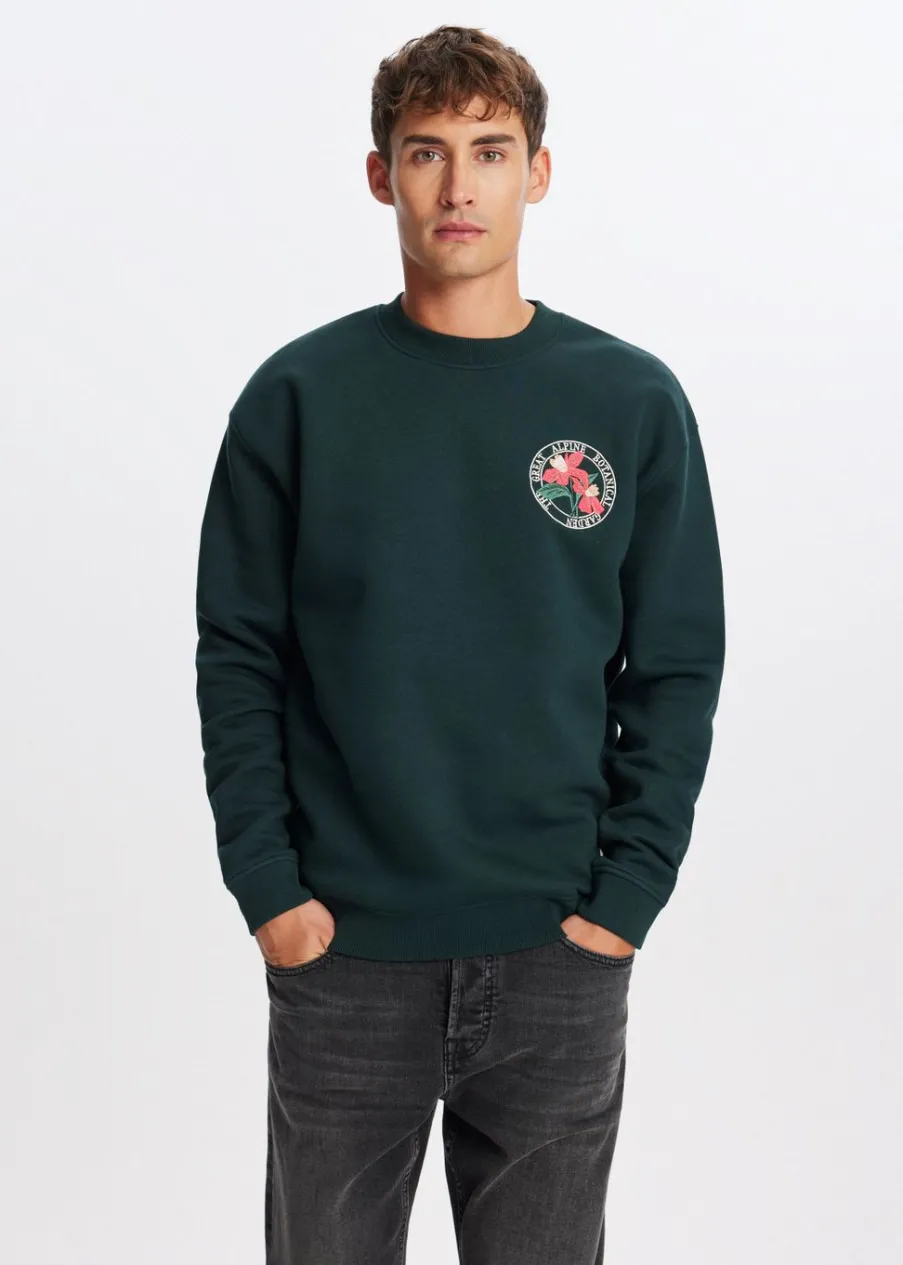 The Sting Sweater met geborduurde bloemen<Heren Sweaters En Hoodies