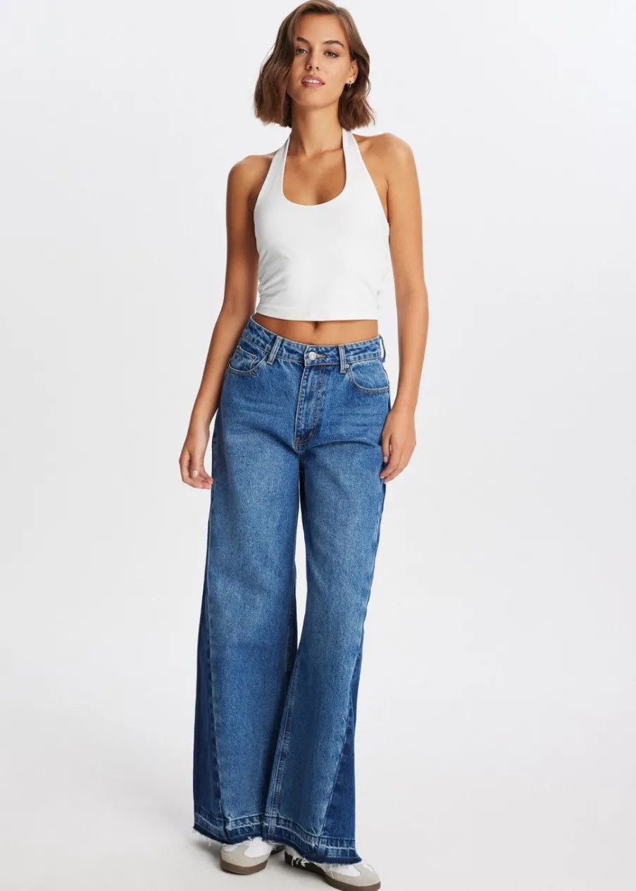 The Sting 2-tone wide leg jeans<DAMES Jeans