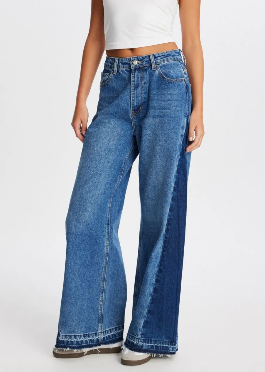 The Sting 2-tone wide leg jeans<DAMES Jeans