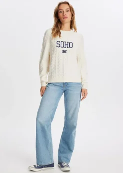 The Sting Trui met borduurdetail<DAMES Truien En Vesten