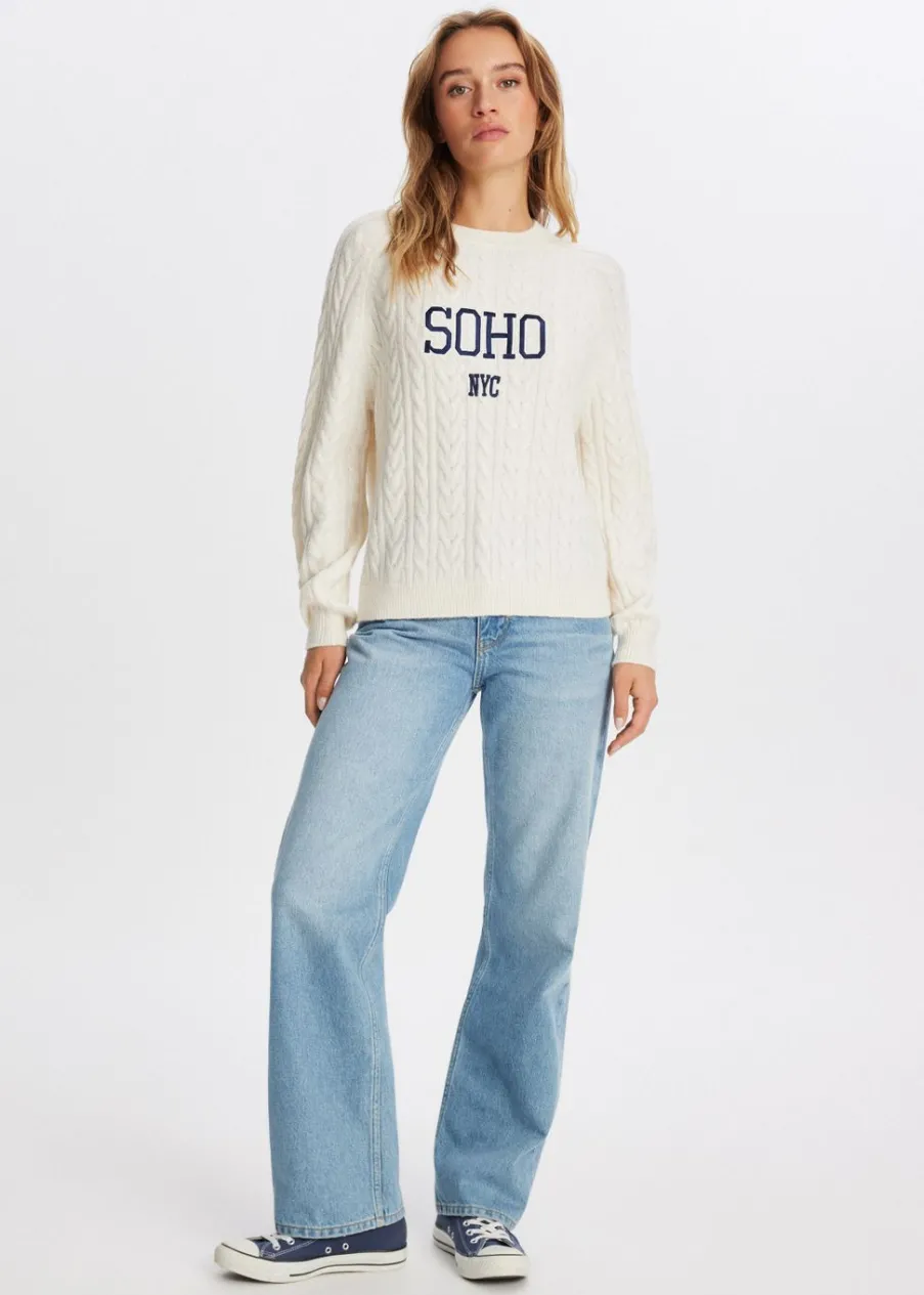 The Sting Trui met borduurdetail<DAMES Truien En Vesten