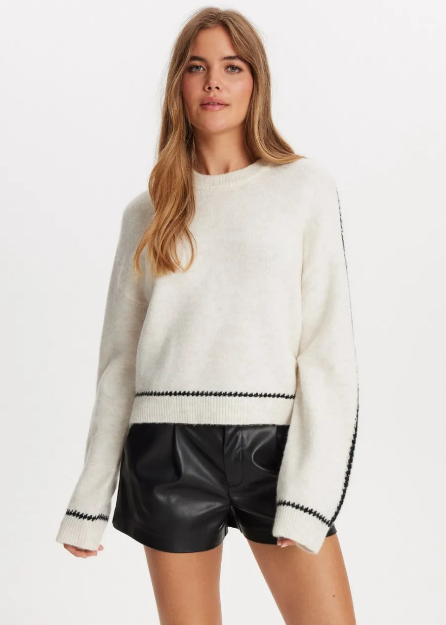 The Sting Trui met contrasterende details<DAMES Truien En Vesten