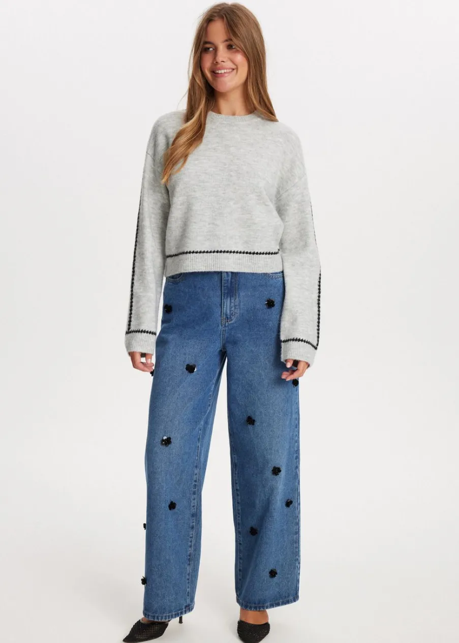 The Sting Trui met contrasterende details<DAMES Truien En Vesten