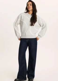 The Sting Trui met 3D patroon<DAMES Truien En Vesten